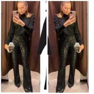 Zara Flare sequin leggings